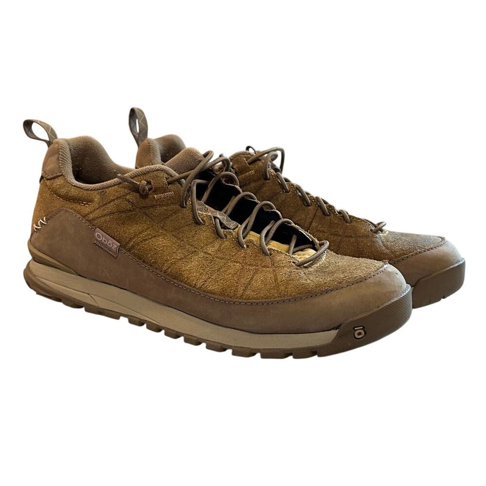 Oboz Tan Brown Suede Low Lace Up Trail Hiking Shoe Womens Size 9 - Picture 2 of 16